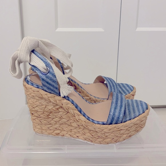 Zara Lace-up Wedges - Picture 1 of 5